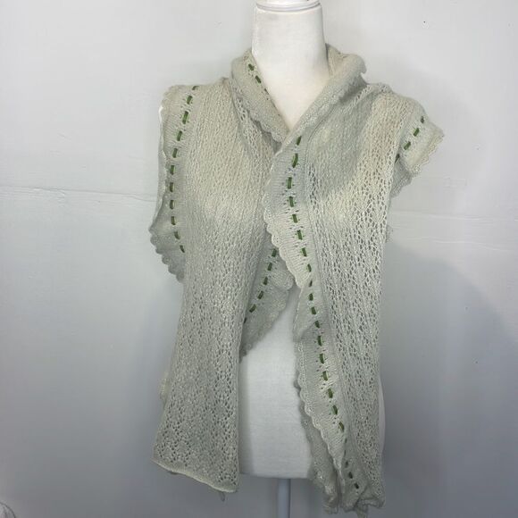 Anne Klein scarf Angora blend light green - Picture 5 of 8